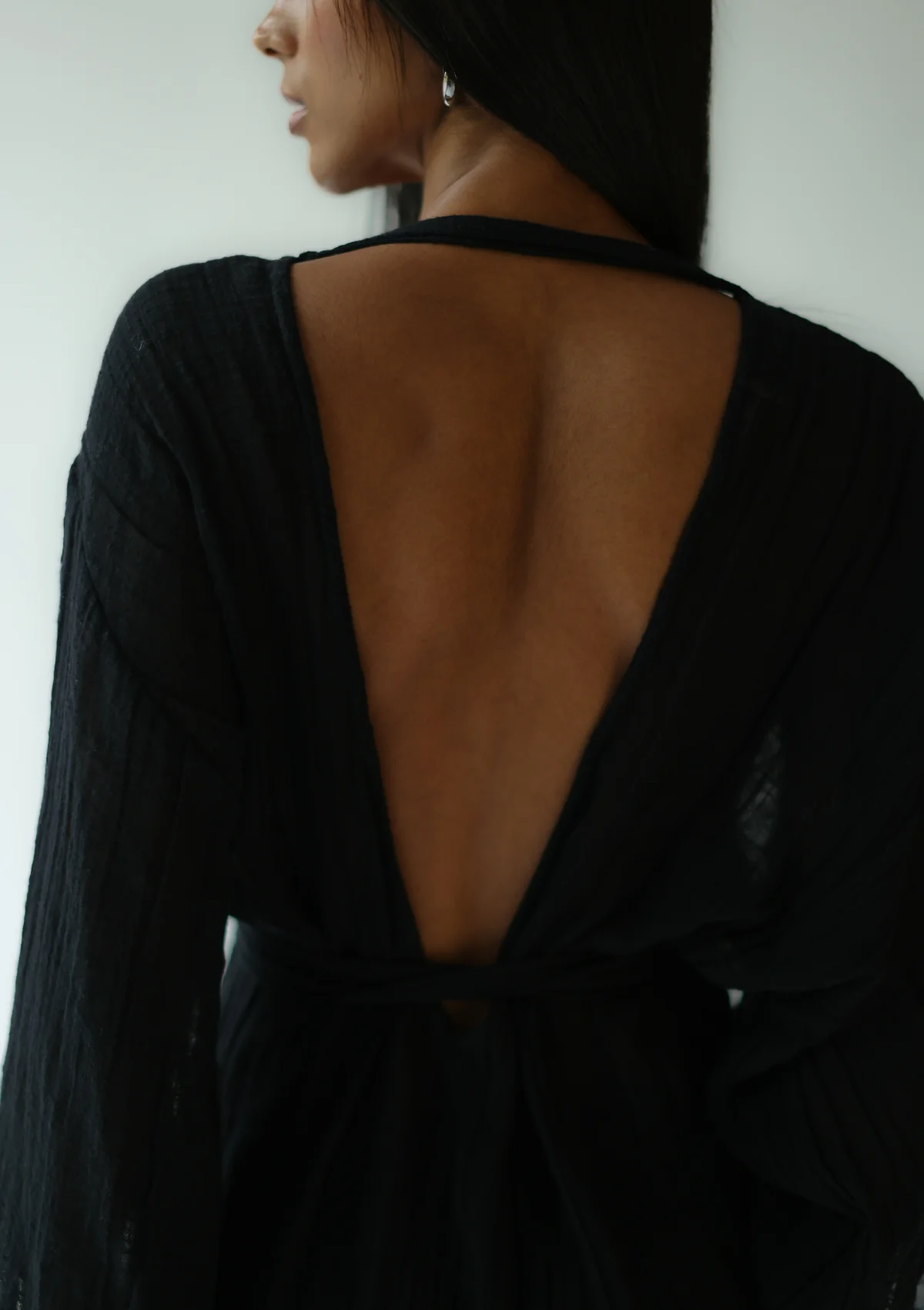 SIA KAFTAN DRESS - BLACK - Image 4