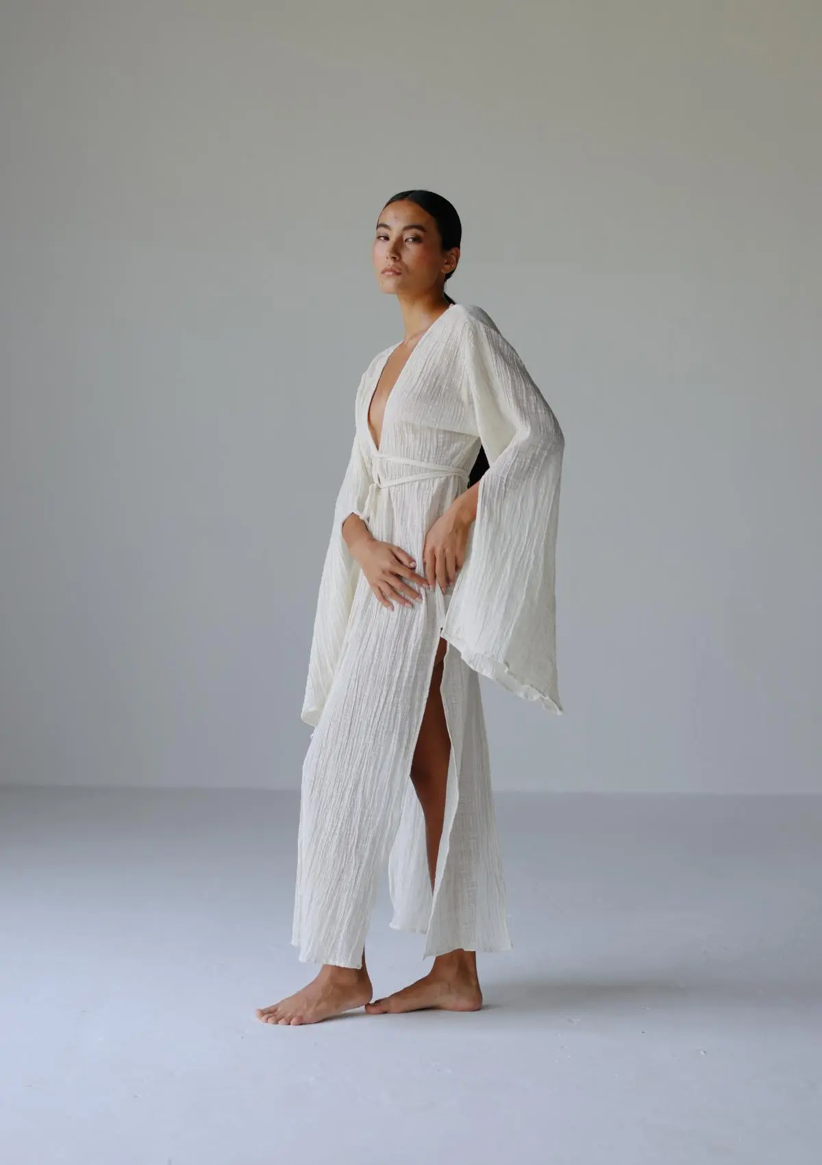 SIA KAFTAN DRESS - NATURAL - Image 4