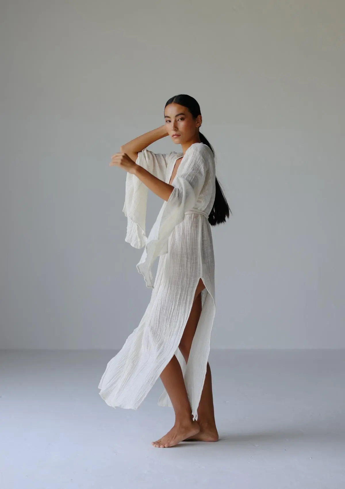 SIA KAFTAN DRESS - NATURAL - Image 5