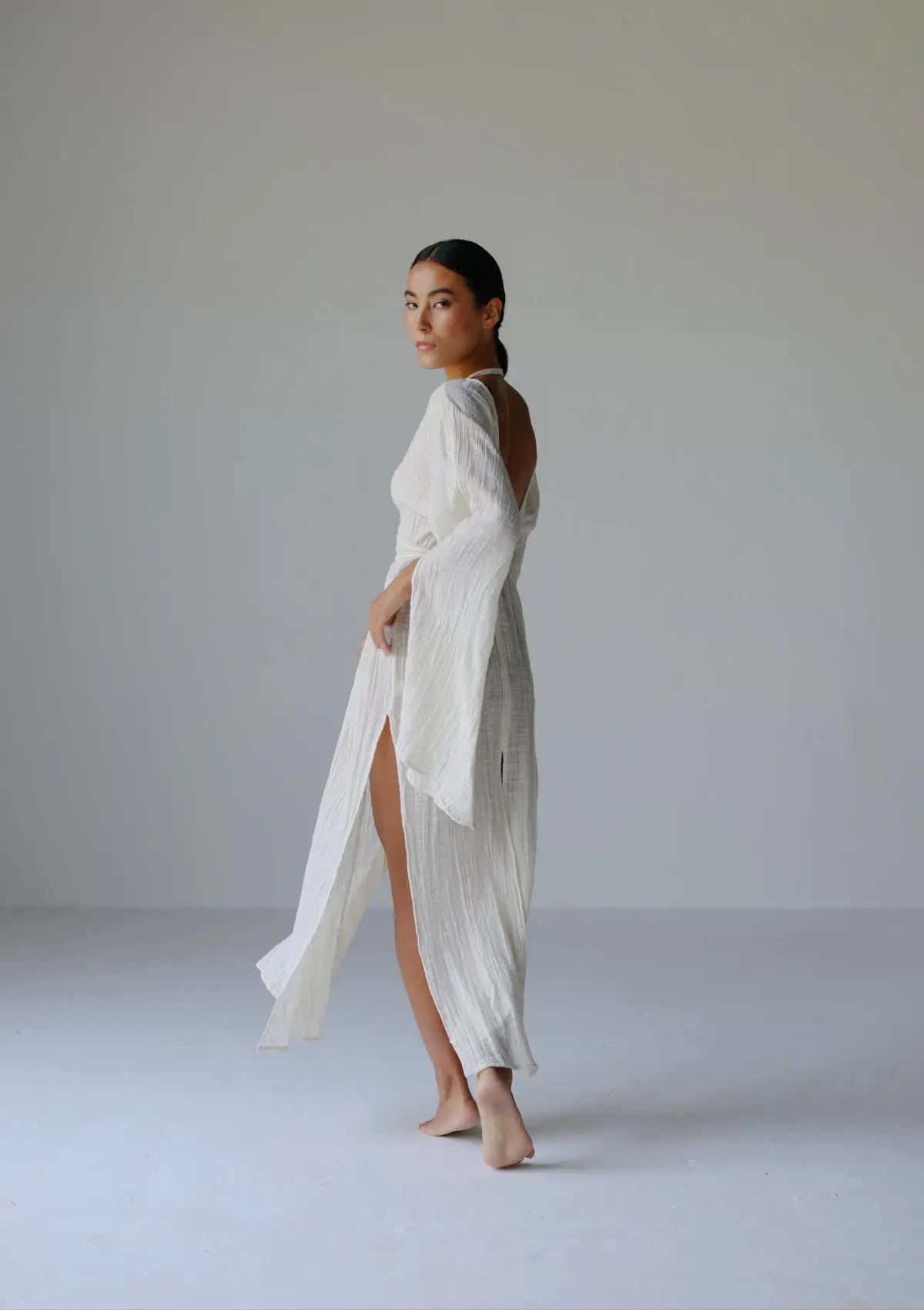 SIA KAFTAN DRESS - NATURAL - Image 6