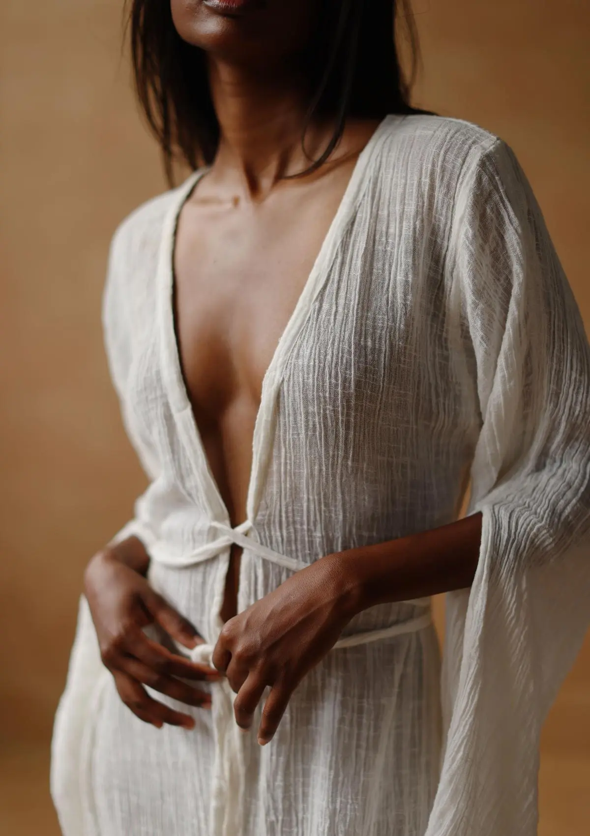 SIA KAFTAN DRESS - NATURAL - Image 9