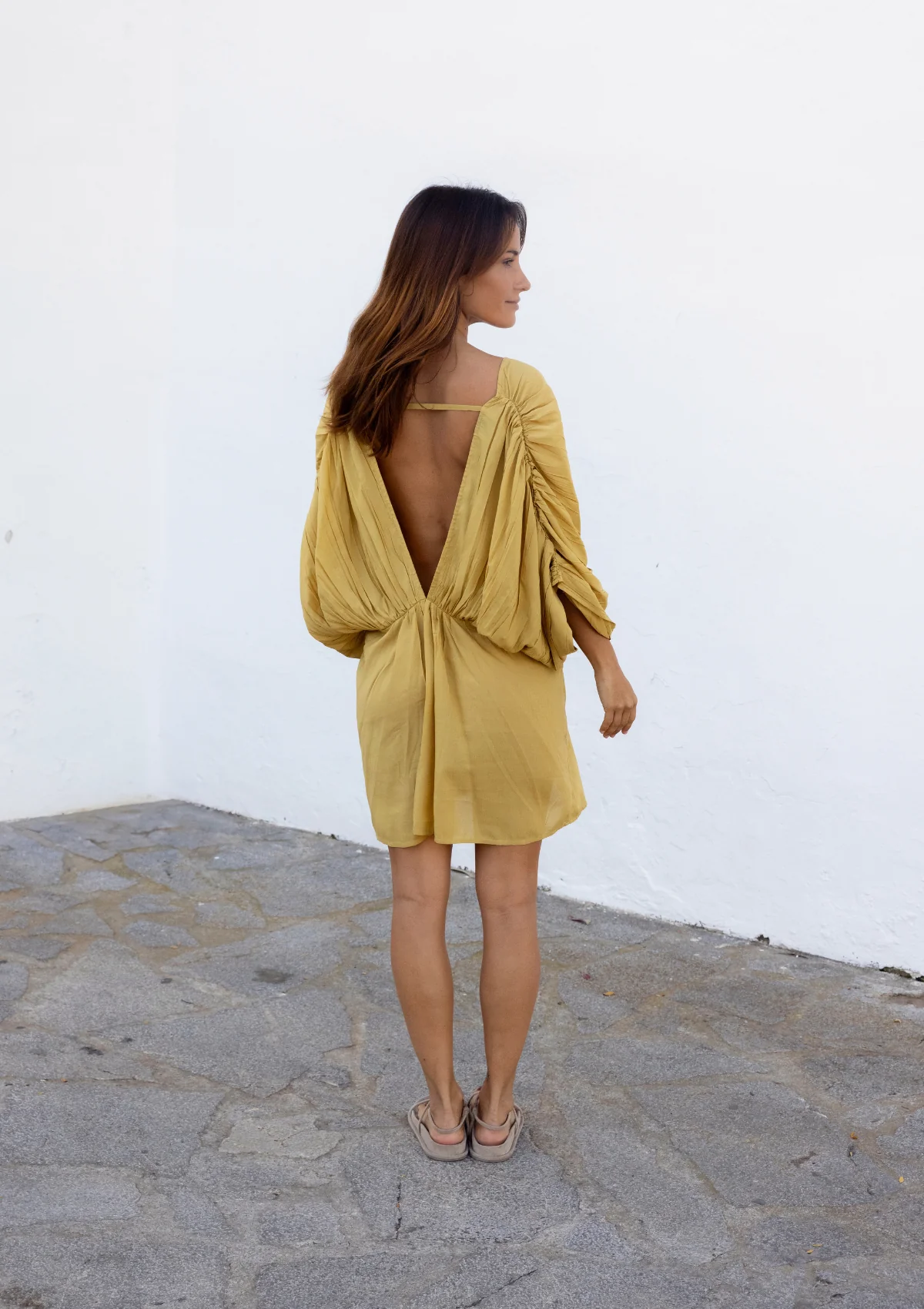 SOLEIL MINI DRESS - INDIAN TAN - Image 5
