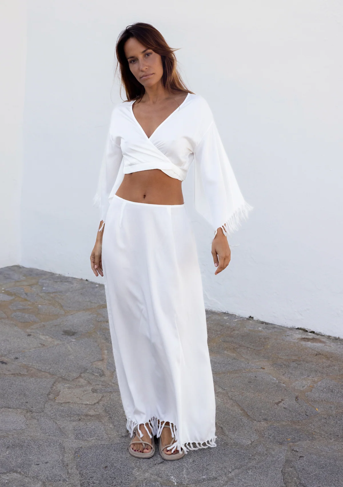 SUKI FRINGE SKIRT- WHITE - Image 3