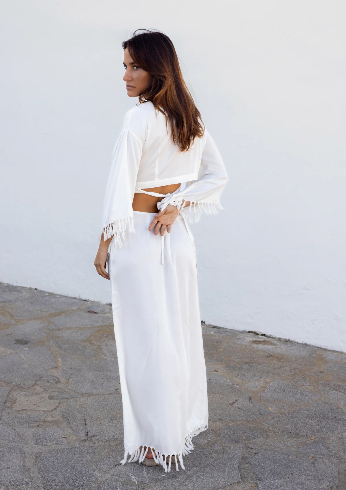 SUKI FRINGE SKIRT- WHITE - Image 5