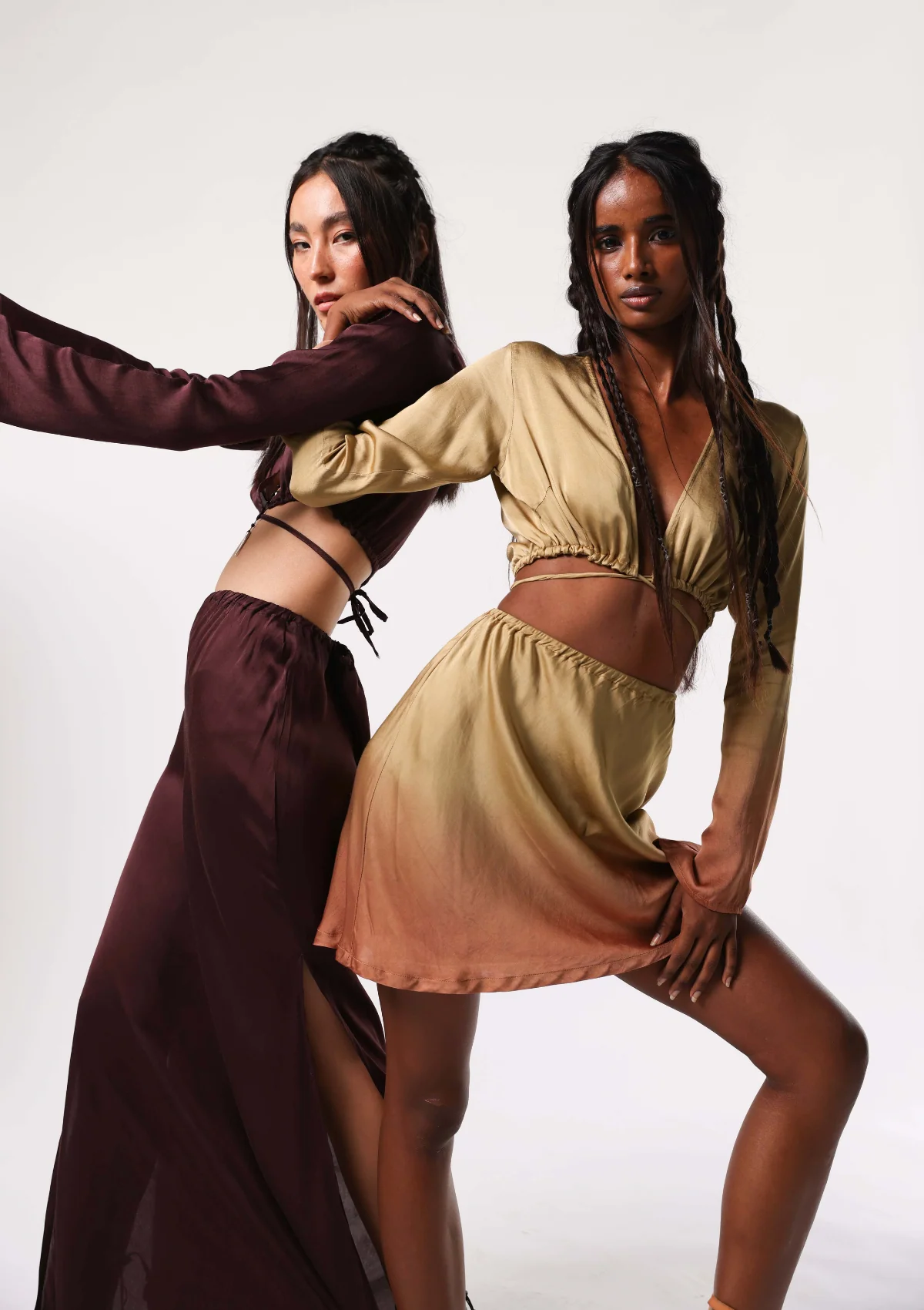 WREN MINI SKIRT - CURRY/ PUMPKIN OMBRE - Image 3