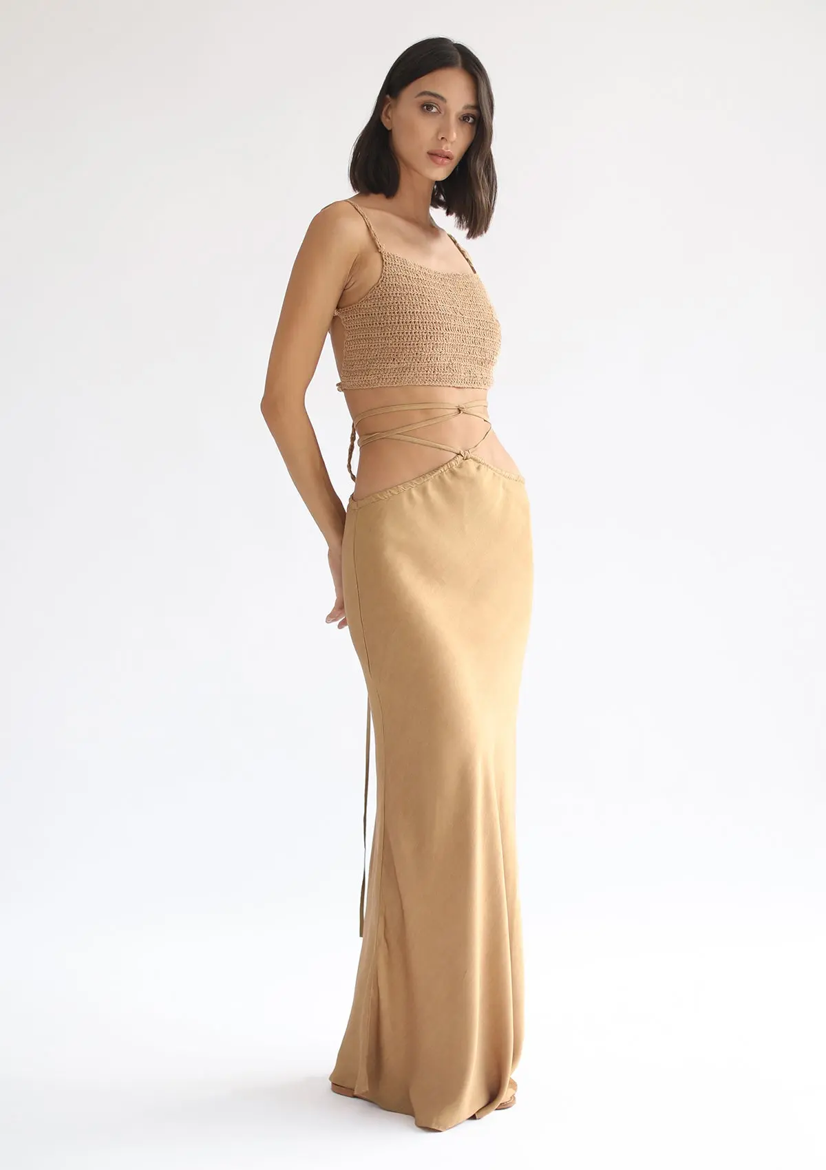 YARA MAXI SKIRT - GOLDEN TAN - Image 4