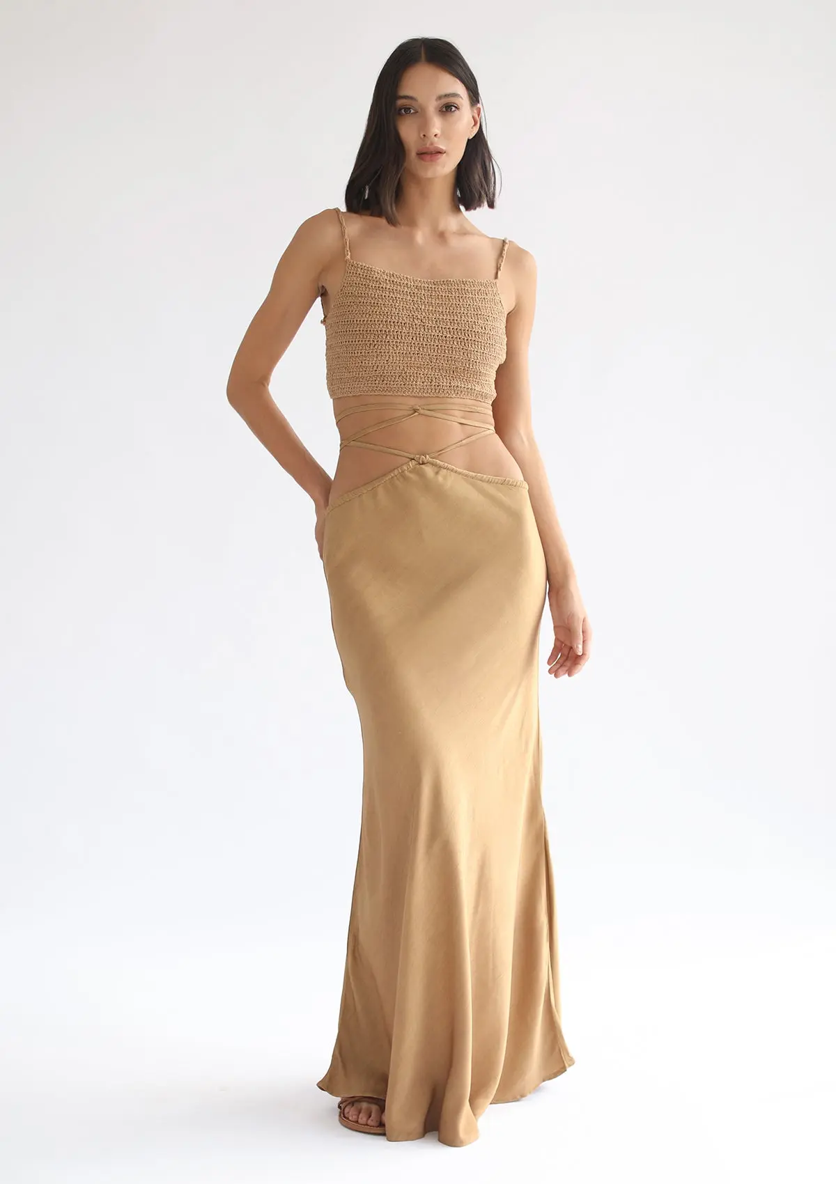 YARA MAXI SKIRT - GOLDEN TAN - Image 6