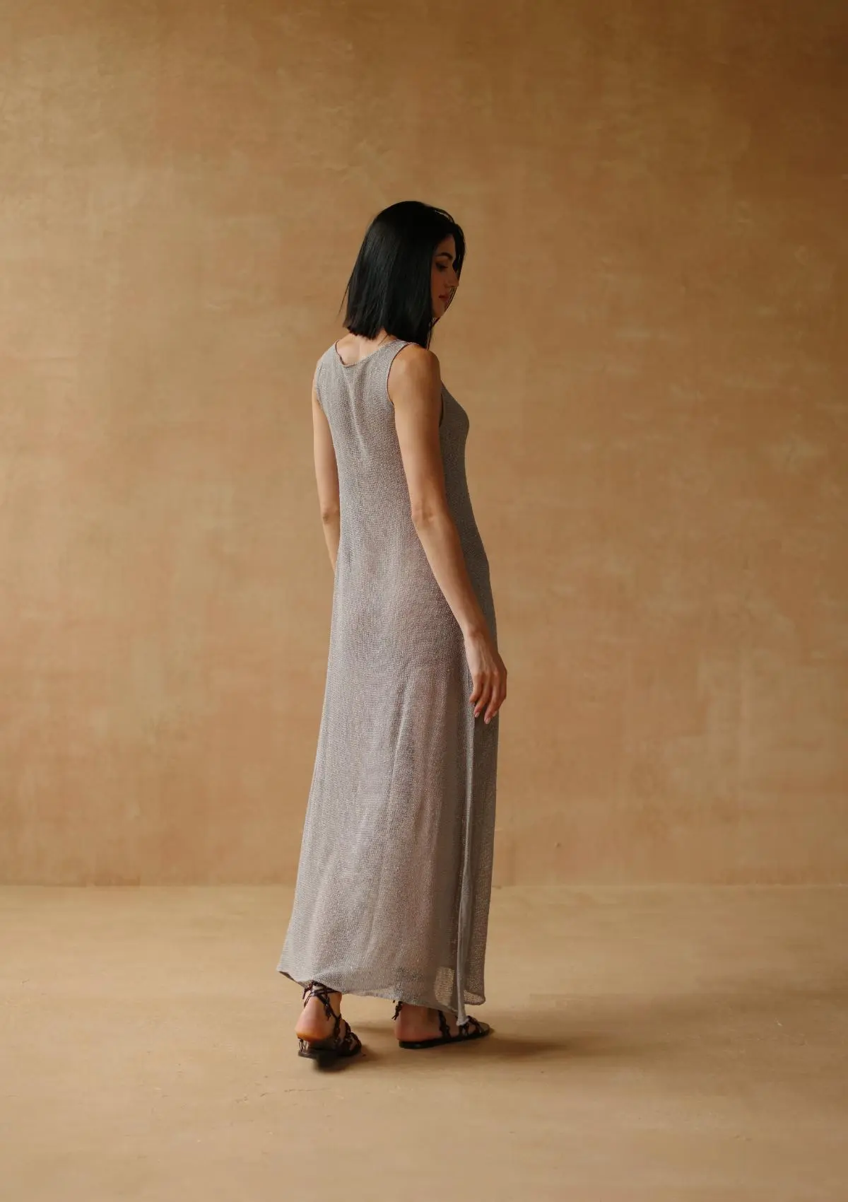ZOEY MAXI DRESS- SILVER - Image 3